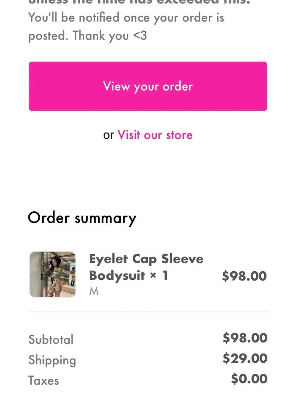Sassypants Medium Bodysuit